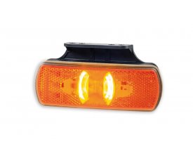 LKD 2222 Габаритный фонарь 3функциональный HOR 85 4 LED с показателем поворота с кронштейном оранжевый   3функции: габарит боковой/поворот боковой/светоотражатель 52222